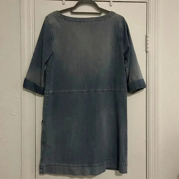 Adriano Goldschmied Denim Cocoon Dress 3/4 Sleeve Sz M - Picture 5 of 6